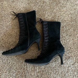 Beverly Feldman Lace-up Boots Black Size 6